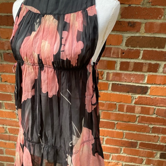 HOSS INTROPIA 100% SILK MINI DRESS Tunic Top Sheet Size 38 - Picture 3 of 9